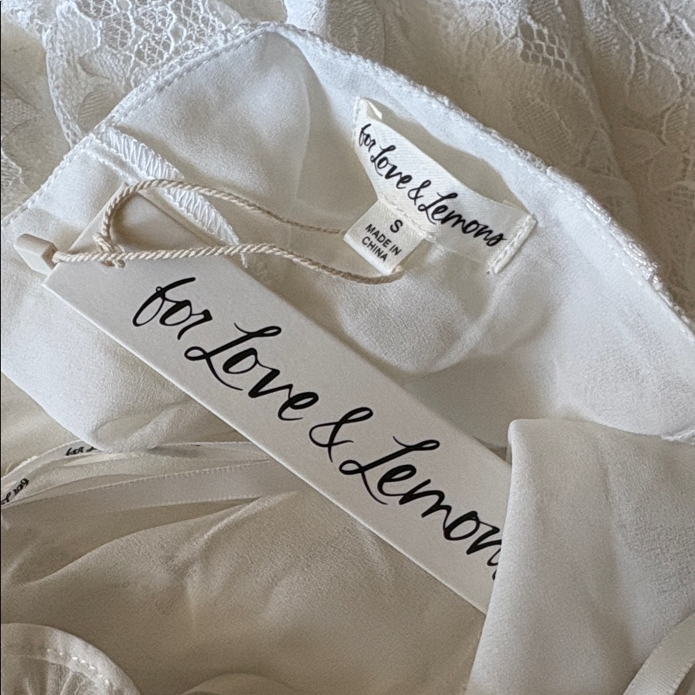 For Love And Lemons White Lace Mini Dress - Picture 4 of 14